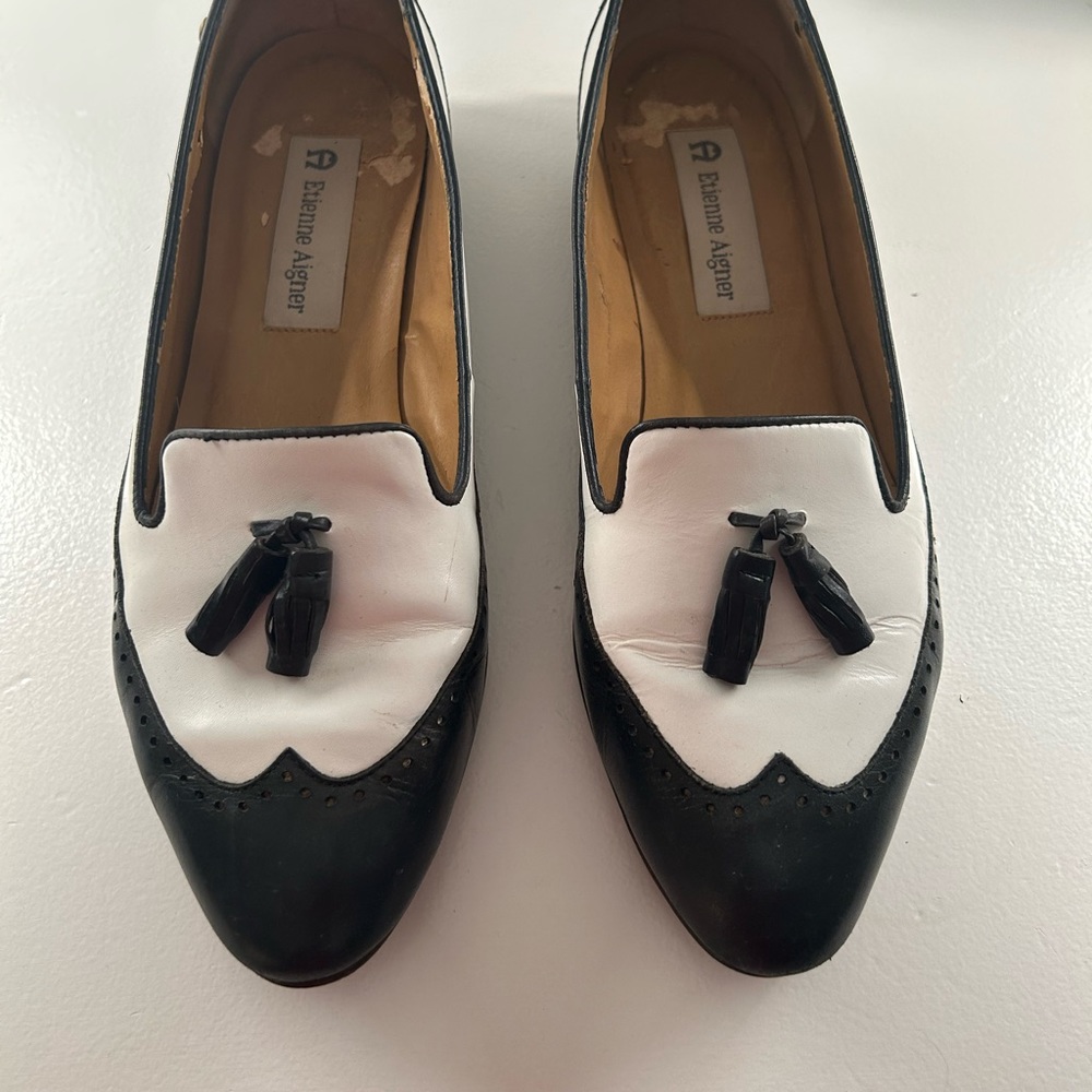 Etienne Aigner Leather Penny Loafer with Tassel